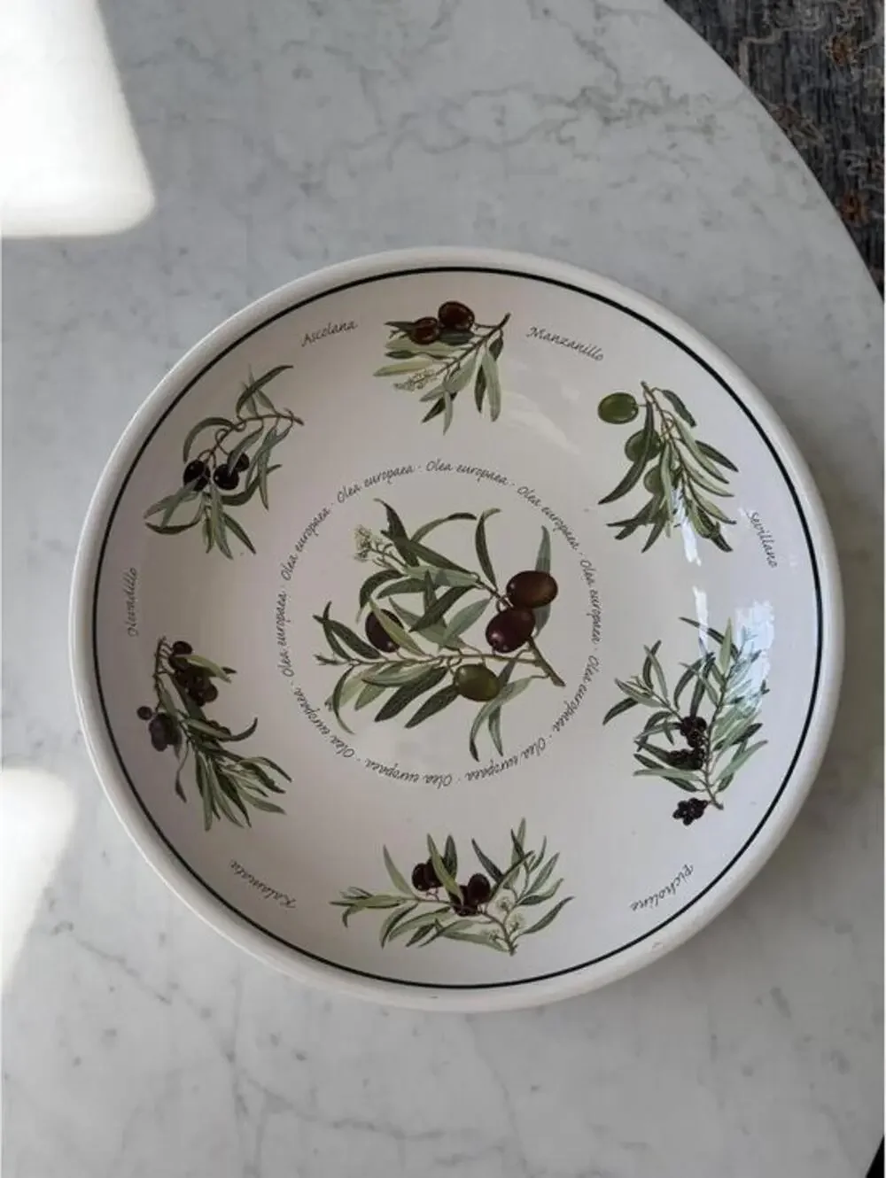 Williams Sonoma Olive Grove 13” Pasta Serving Bowl Olea Europaea Olive Branch